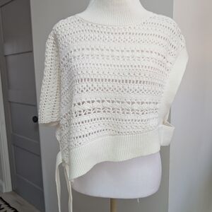 Cream Knit Cropped Sweater